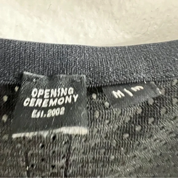 Opening Ceremony Unisex BOX LOGO MESH TANK, black and white size M - Picture 8 of 9